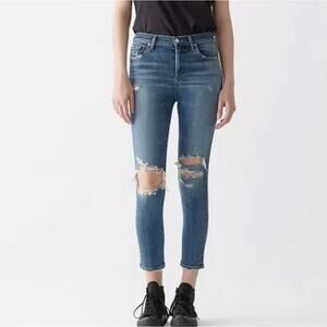 AGOLDE Sophie High Rise Distressed Crop Distressed Size 27
